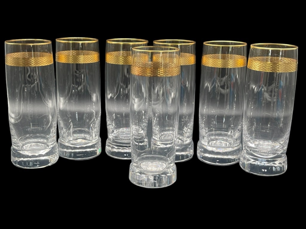 MOSER SET OF 7 MOSER HIGHBALL GLASSES (1 of 2)