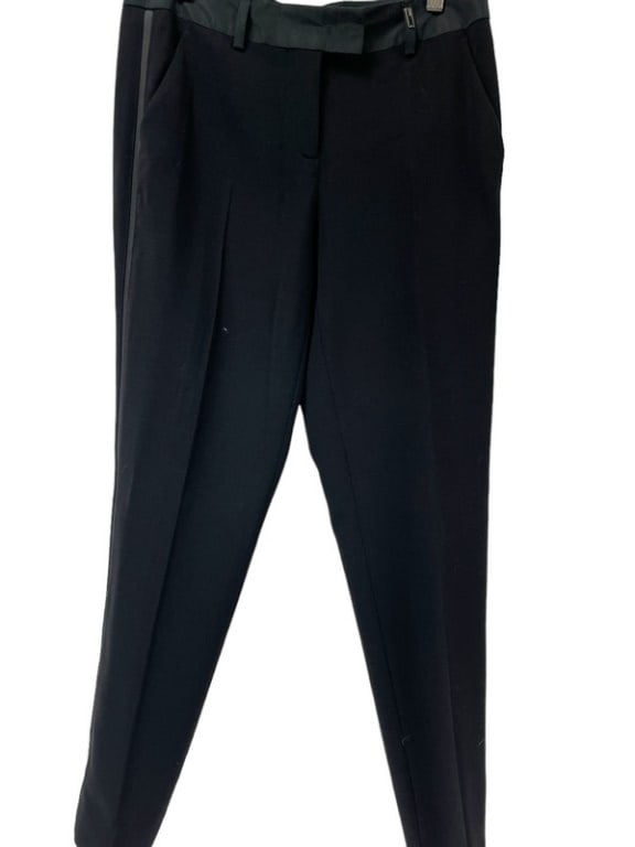 FENDI WOMEN'S BLACK TUXEDO TROUSER PANTS SZ 4 (1 of 6)