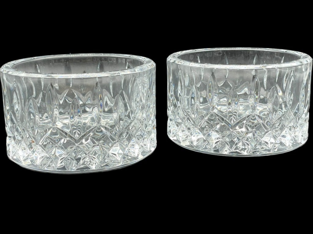 PAIR OF WATERFORD LISMORE BOTTLE COASTERS 5" (1 of 8)