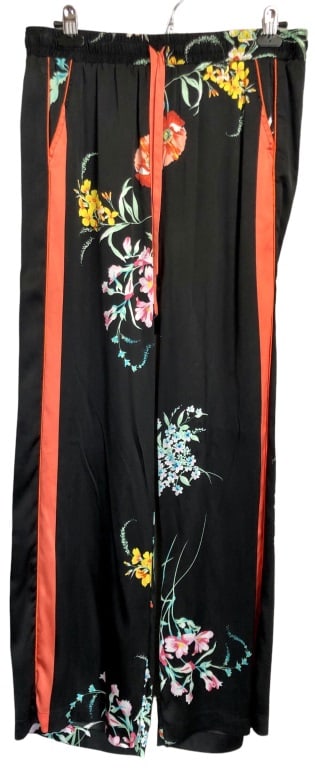 JOHNNY WAS ANNIE FLORAL SILK PANTS - SIZE M (1 of 3)