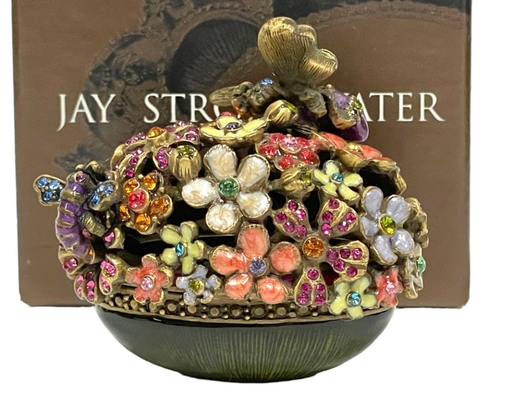 JAY STRONGWATER MILLE FIORE BUTTERFLY TRINKET BOX (1 of 8)