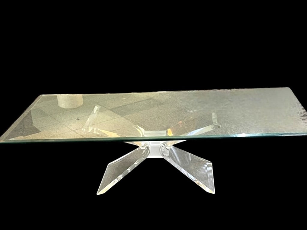 MID CENTURY MODERN LUCITE SIDE TABLE 27" (1 of 11)