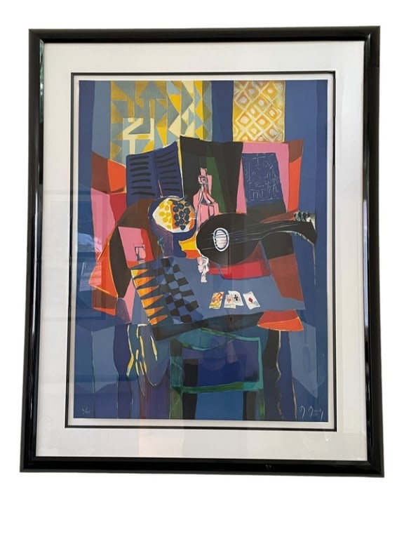 MARCEL MOULY SIGNED LITHOGRAPH PRINT 44": MARCEL MOULY SIGNED STILL LIFE LITHOGRAPH PRINT -PENCIL SIGNED AND NUMBERED -4 / 235 -44" X 35" APPROX TO FRAME Bidders may pick up their items from the auction-house or have their items shipped. Some