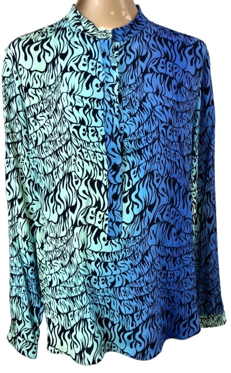 STELLA MCCARTNEY PRINT BLOUSE - SIZE 44 (1 of 3)