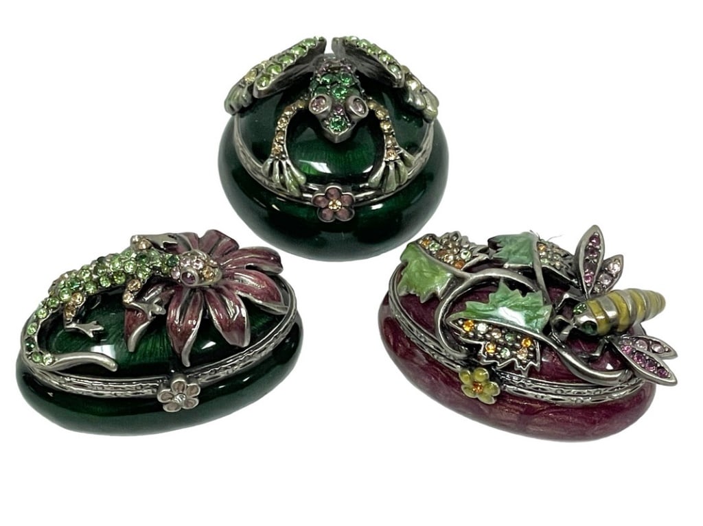 3 JAY STRONGWATER MILLE FIORE TRINKET BOXES (1 of 8)