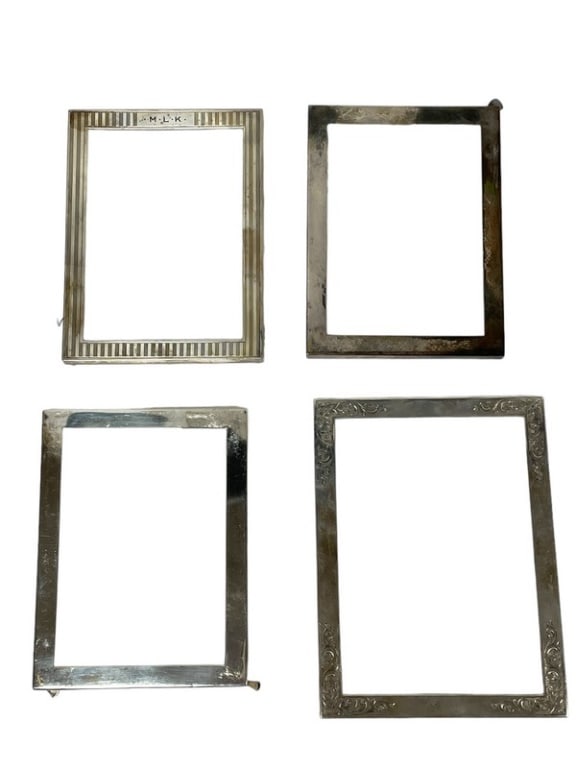LOT OF 4 STERLING SILVER PICTURE FRAMES (1 of 8)