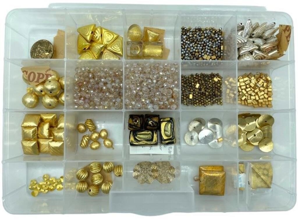 ASSORTMENT OF GOLD & SILVER OVER COPPER BEADS (1 of 4)