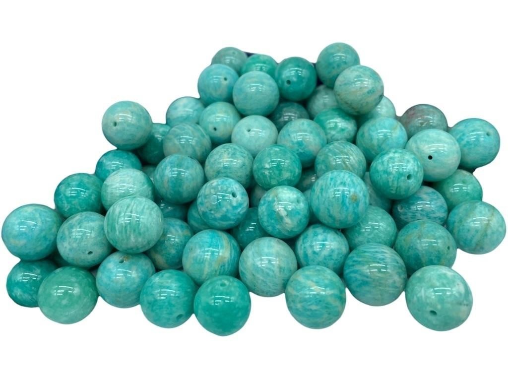 AMAZONITE 16MM ROUND GEMSTONE BEADS (1 of 2)