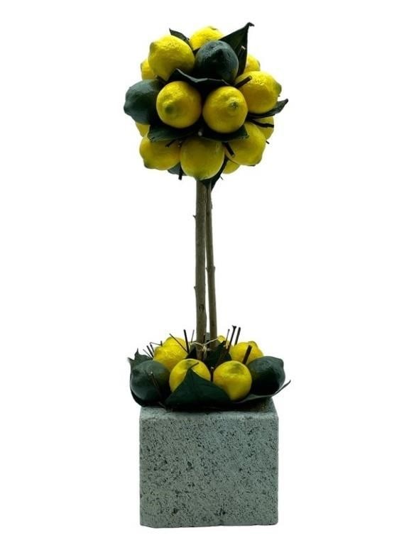 NEW ZODAX DECORATIVE TABLETOP LEMON TREE: NEW ZODAX DECORATIVE TABLETOP LEMON TREE -17" HEIGHT -NEW WITH TAGS -DP1324WINDOW