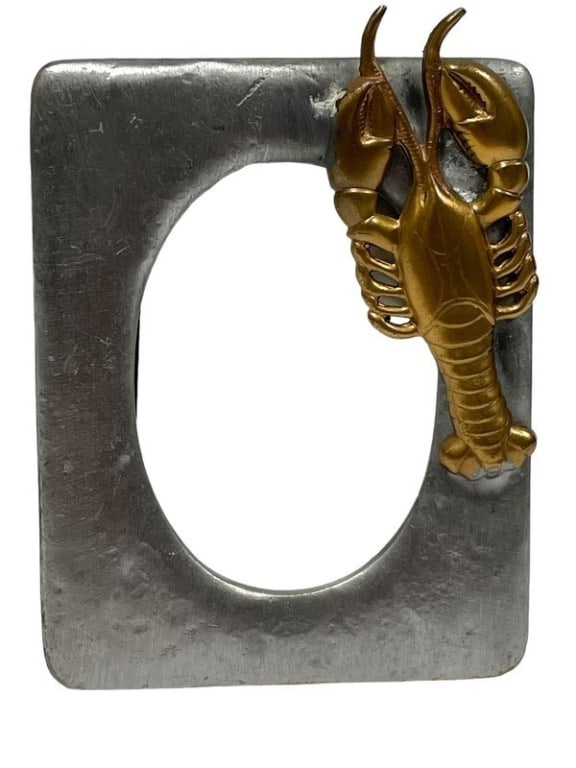 MUNAFO COASTAL SILVER  PEWTER PICTURE FRAME 3" (1 of 5)