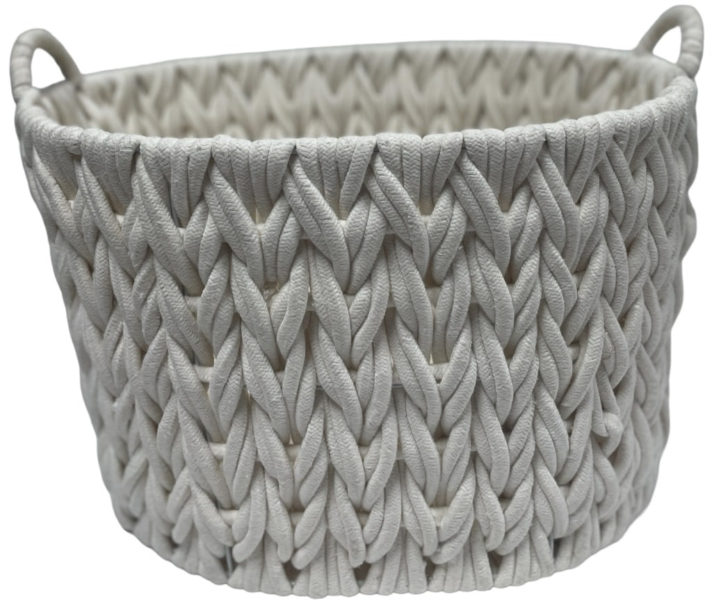 BETTER HOMES AND GARDEN WEAVED BASKET: BETTER HOMES AND GARDEN WEAVED BASKET -CAPTAIN'S NOT DESIGN -JH061824