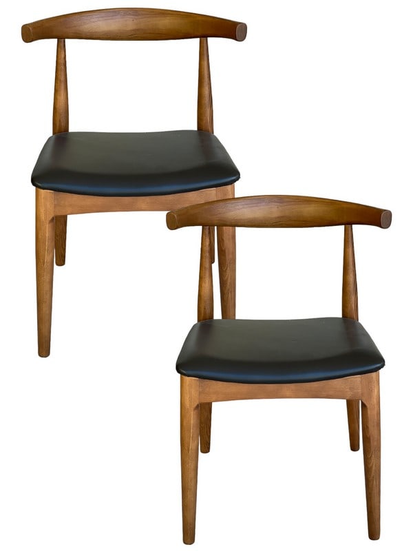 PAIR OF HANS WEGNER STYLE WOOD CHAIRS (1 of 4)
