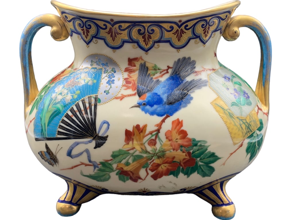 DECORAITIVE DOUBLE HANDLED  ASIAN STYLE PLANTER (1 of 6)