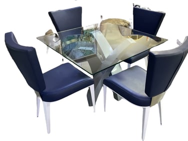POST MODERN DINING ROOM TABLE AND CHAIRS SET