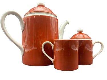 FITZ AND FLOYD MEDAILLON D'OR COFFEE AND TEA POT