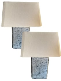PAIR OF POST MODERN TABLE LAMPS