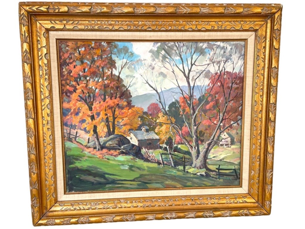 JACOB L. GREENLEAF LANDSCAPE OIL PAINTING 33" (1 of 4)