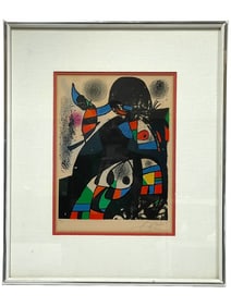 JOAN MIRO SAN LAZZARRO SIGNED LITHO PRINT  23"