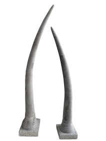 KUBACH WILMSEN STONE HORNS SCULPTURES 68"