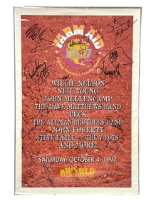 SIGNED FARM AID 1997 CONCERT POSTER 30"