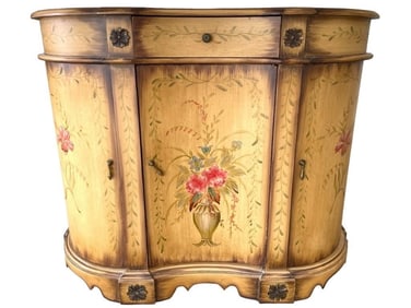 VINTAGE HAND PAINTED SIDEBOARD CABINET 45"