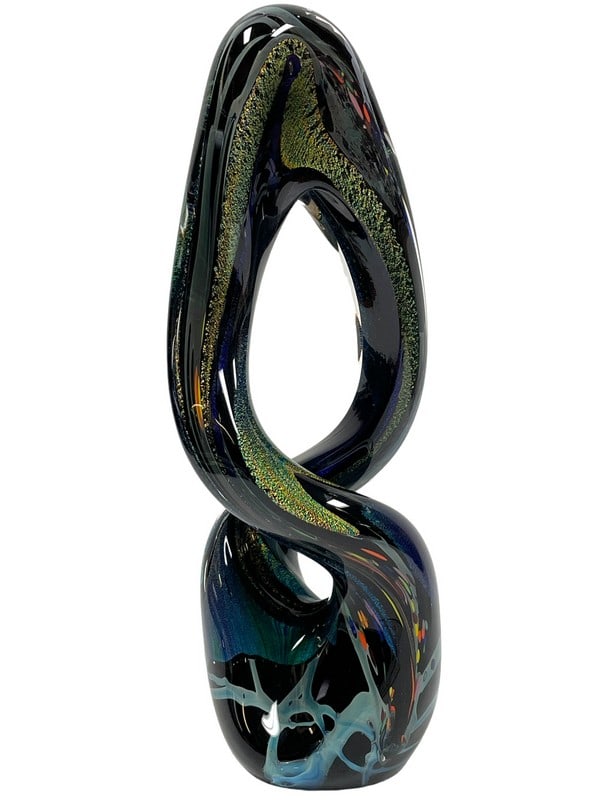 LARGE ROLLIN KARG ART GLASS SCULPTURE 16.5" (1 of 8)