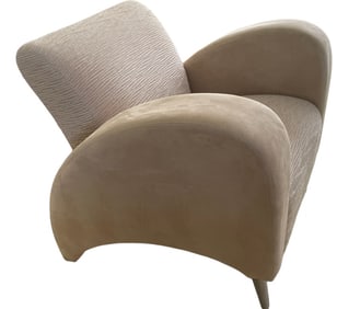 KAGAN STYLE MODERN WING ARM SIDE CHAIR 33"