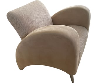 KAGAN STYLE MODERN WING ARM SIDE CHAIR 33"