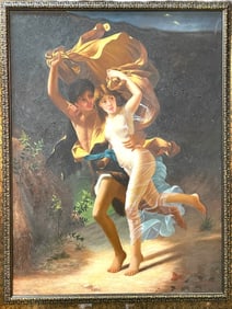 LARGE ROMEO AND JULIET OIL PAINTING 54"