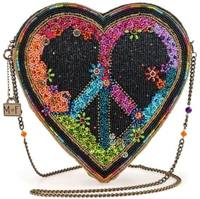 NEW! MARY FRANCES PEACE OUT CROSSBODY HANDBAG