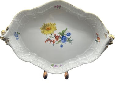 MEISSEN FLORAL DOUBLE HANDLED SERVING BOWL