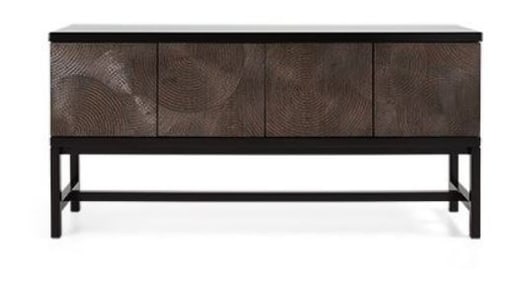 ARHAUS REYNOLDS MEDIA CABINET NOIR METAL 71"