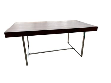 MODERN WOOD THIN EDGE EXTENDABLE DINING TABLE 9'