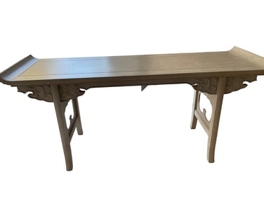 CHINOISERIE STYLE WOOD CONSOLE TABLE