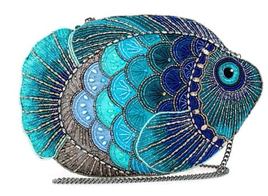 NEW MARY FRANCES GONE FISHING CROSSBODY HANDBAG