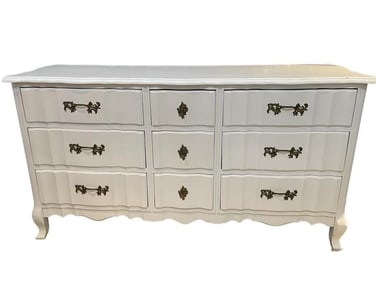 FRENCH PROVINCIAL STYLE WHITE DRESSER 61"