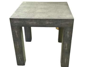 LILLIAN AUGUST FAUX SHAGREEN END TABLE 24"