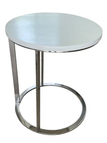 MODERN STAINLESS SIDE TABLE 23"