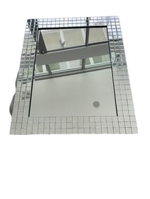 HAND CUT MIRROR TILED  FRAMED  MIRROR 52.5"