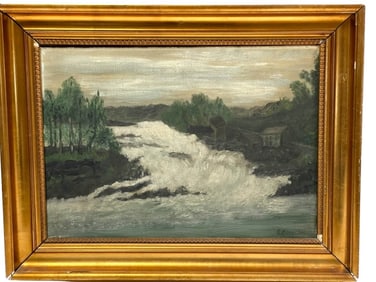 IMPRESSIONIST LANDSCAPE PAINTING SIGNED NYBORG