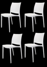 SET OF 4 SIESTA MAYA DINING CHAIRS IN WHITE