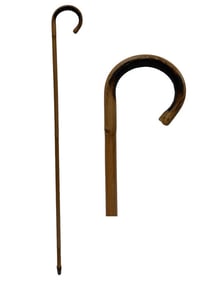 VINTAGE HAND CRAFTED BAMBOO WALKING STICK 33"