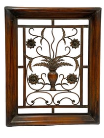 DECORATIVE WROUGHT IRON STYLE WALL HANGING ART 30"