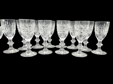 SET OF 12 1950'S CRYSTAL APPERTIF GLASSES