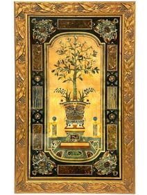 LARGE PIETRA DURA STYLE  PANEL 45"
