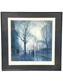 P. CORNOYER AFTER THE RAIN CITYSCAPE PRINT 27"
