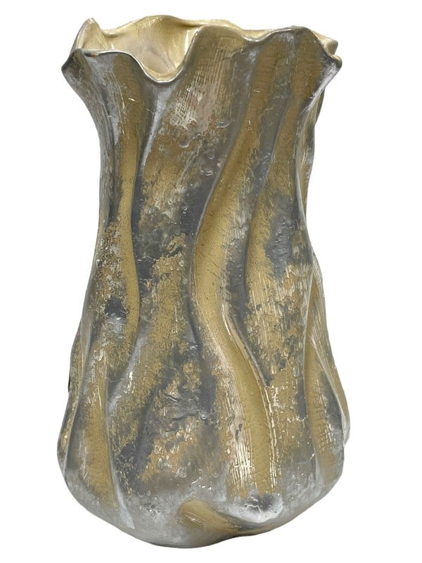 ABSTRACT FREE FORM CERAMIC VASE 14" (1 of 4)