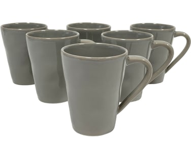 SET OF 6 CRATE & BARREL COFFE MUGS