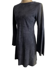 DROME ITALY BLACK SUEDE DRESS SIZE S