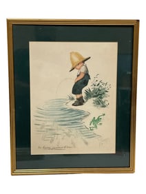 GEORGE REDON "NE BUVEZ JAMAIS D'EAU" VINTAGE PRINT